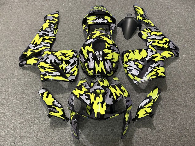 2005-2006 Camouflage & Jaune Fluo CBR600RR Carénage Moto 2005-2006 Camouflage & Jaune Fluo CBR600RR Carénage Moto