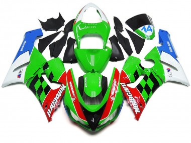 2005-2006 Chèque Multicolore ZX6R Carénage Moto