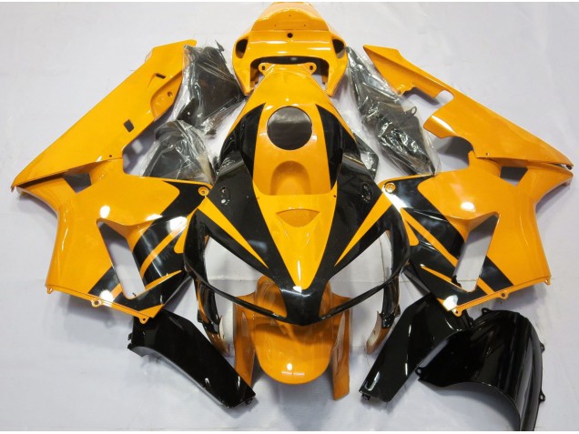 2005-2006 Design Orange Vif & Noir Brillant CBR600RR Carénage Moto 2005-2006 Design Orange Vif & Noir Brillant CBR600RR Carénage Moto