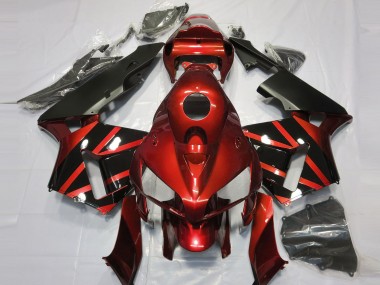 2005-2006 Design Rouge & Noir Brillant CBR600RR Carénage Moto