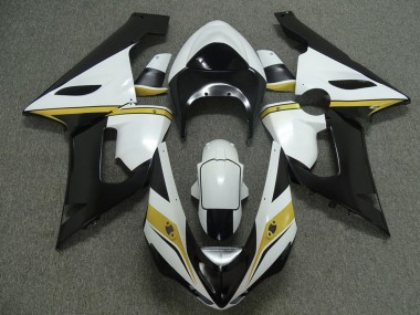 2005-2006 Jaune Blanc & Noir ZX6R Carénage Moto