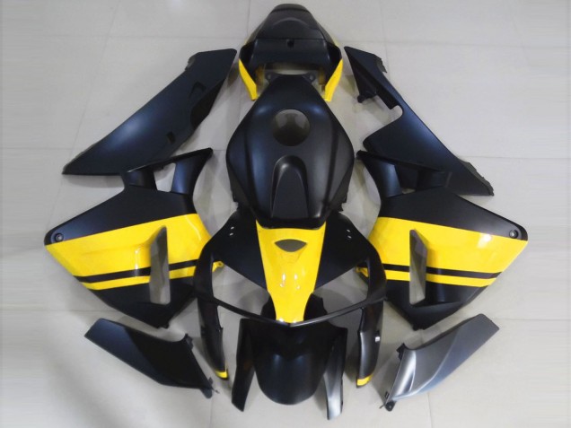 2005-2006 Noir Mat & Jaune Brillant CBR600RR Carénage Moto 2005-2006 Noir Mat & Jaune Brillant CBR600RR Carénage Moto