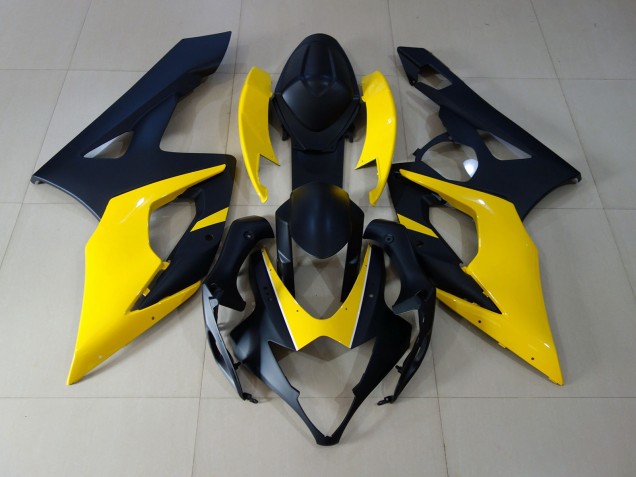2005-2006 Noir Mat & Jaune GSXR 1000 Carénage Moto 2005-2006 Noir Mat & Jaune GSXR 1000 Carénage Moto