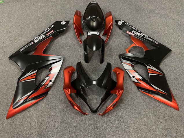 2005-2006 Noir Mat & Orange GSXR 1000 Carénage Moto 2005-2006 Noir Mat & Orange GSXR 1000 Carénage Moto