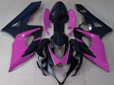 2005-2006 Noir Mat & Rose GSXR 1000 Carénage Moto