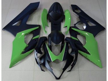 2005-2006 Noir Mat & Vert GSXR 1000 Carénage Moto