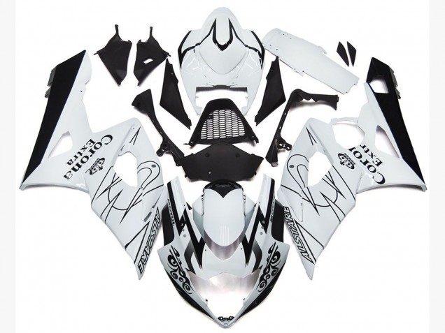 2005-2006 OEM Style Blanc Corona GSXR 1000 Carénage Moto 2005-2006 OEM Style Blanc Corona GSXR 1000 Carénage Moto