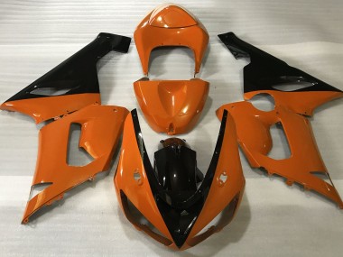 2005-2006 Orange Brillant & Noir ZX6R Carénage Moto