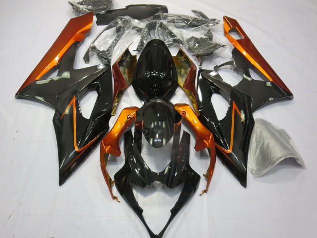 2005-2006 Orange Brûlé & Noir GSXR 1000 Carénage Moto 2005-2006 Orange Brûlé & Noir GSXR 1000 Carénage Moto