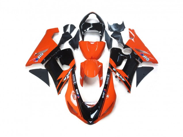 2005-2006 Orange & Noir Elf ZX6R Carénage Moto 2005-2006 Orange & Noir Elf ZX6R Carénage Moto