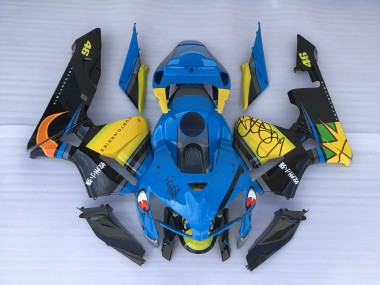 2005-2006 Requin Bleu & Jaune CBR600RR Carénage Moto