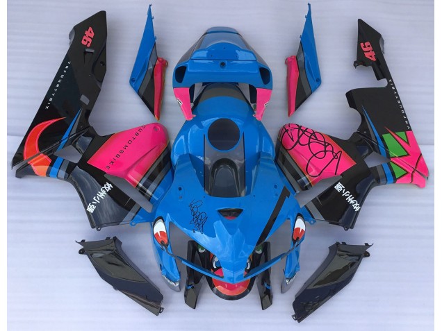 2005-2006 Requin Bleu & Rose CBR600RR Carénage Moto 2005-2006 Requin Bleu & Rose CBR600RR Carénage Moto