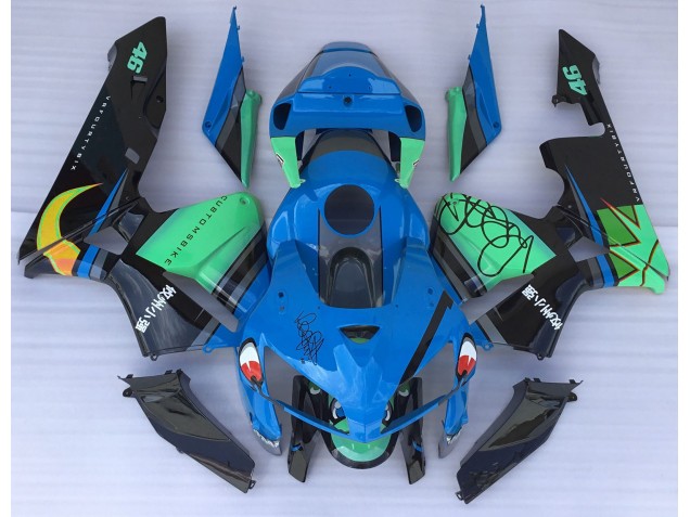 2005-2006 Requin Bleu & Vert CBR600RR Carénage Moto 2005-2006 Requin Bleu & Vert CBR600RR Carénage Moto