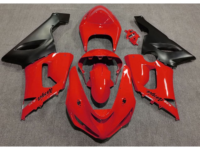 2005-2006 Rouge Brillant ZX6R Carénage Moto 2005-2006 Rouge Brillant ZX6R Carénage Moto
