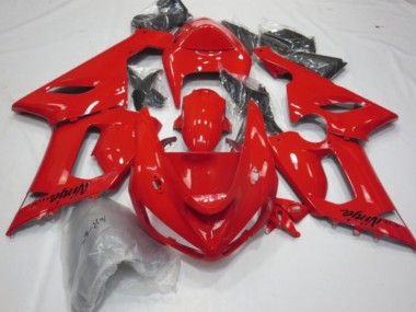2005-2006 Rouge Brillant ZX6R Carénage Moto