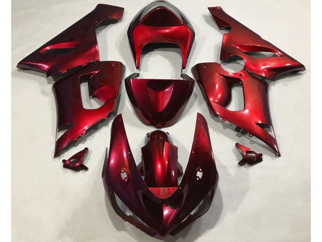 2005-2006 Rouge Métallisé ZX6R Carénage Moto 2005-2006 Rouge Métallisé ZX6R Carénage Moto