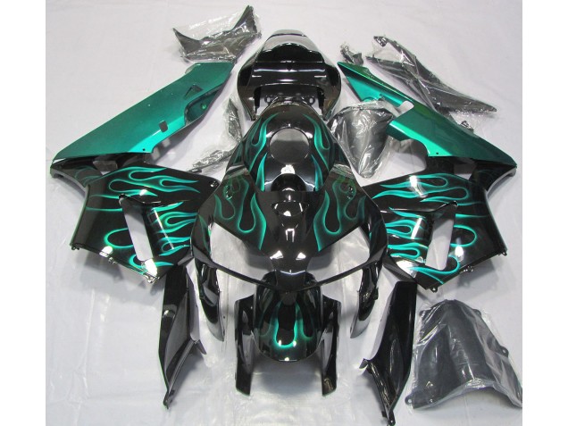2005-2006 Sarcelle Brillant Flamme CBR600RR Carénage Moto 2005-2006 Sarcelle Brillant Flamme CBR600RR Carénage Moto