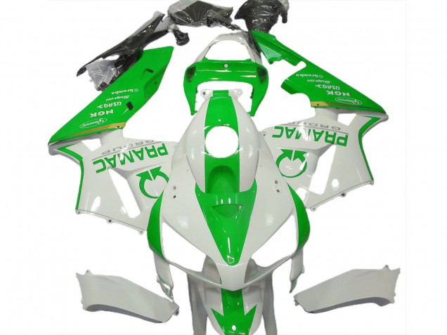 2005-2006 Vert Clair & Blanc Pramac CBR600RR Carénage Moto 2005-2006 Vert Clair & Blanc Pramac CBR600RR Carénage Moto