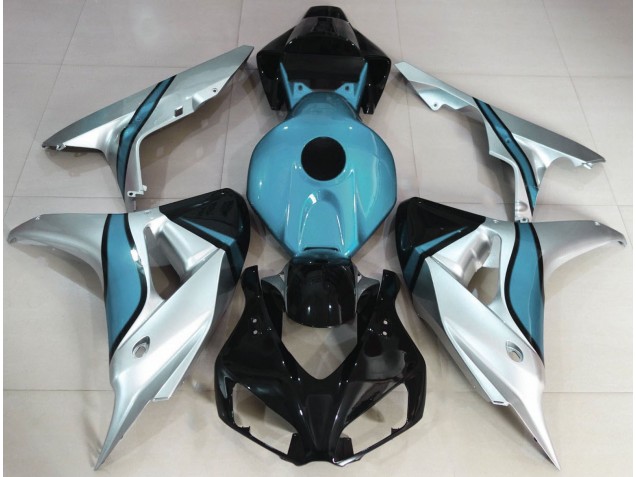 2006-2007 Argent & Bleu Clair Personnalisé CBR1000RR Carénage Moto 2006-2007 Argent & Bleu Clair Personnalisé CBR1000RR Carénage Moto