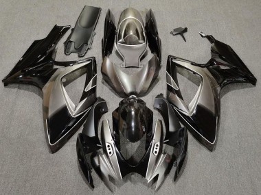 2006-2007 Argent Foncé & Noir GSXR 600-750 Carénage Moto