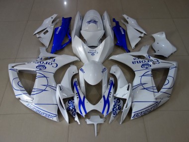 2006-2007 Blanc Corona GSXR 600-750 Carénage Moto