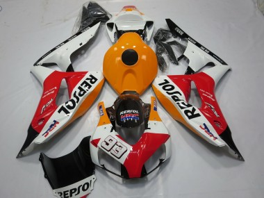2006-2007 Blanc Repsol 93 CBR1000RR Carénage Moto