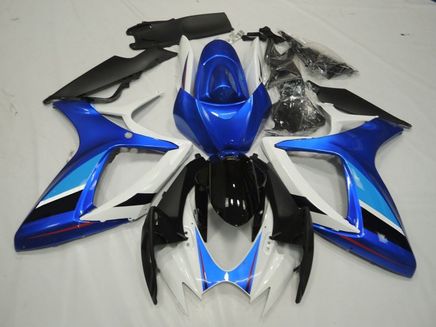 2006-2007 Bleu & Blanc GSXR 600-750 Carénage Moto 2006-2007 Bleu & Blanc GSXR 600-750 Carénage Moto