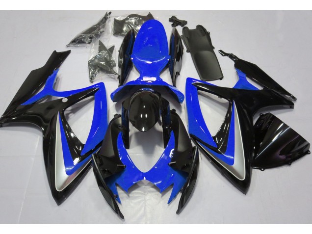 2006-2007 Bleu Brillant Débadgé GSXR 600-750 Carénage Moto 2006-2007 Bleu Brillant Débadgé GSXR 600-750 Carénage Moto