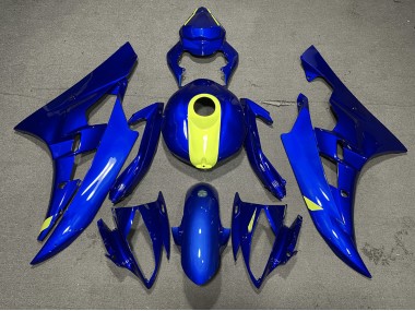 2006-2007 Bleu Brillant & Jaune Haute Visibilité R6 Carénage Moto