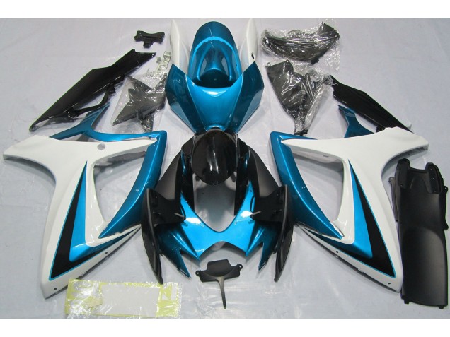2006-2007 Bleu Clair & Blanc GSXR 600-750 Carénage Moto 2006-2007 Bleu Clair & Blanc GSXR 600-750 Carénage Moto