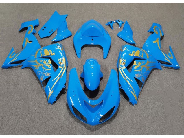2006-2007 Bleu Clair & Or ZX10R Carénage Moto 2006-2007 Bleu Clair & Or ZX10R Carénage Moto