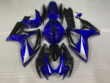 2006-2007 Bleu Noir & Blanc Spécial GSXR 600-750 Carénage Moto