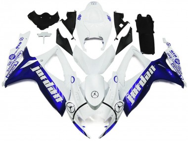 2006-2007 Blu E Bianco Jordan Stile Lucido GSXR 600-750 Carénage Moto