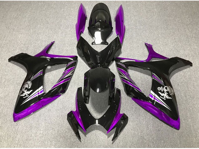 2006-2007 Design Violet & Noir Brillant GSXR 600-750 Carénage Moto 2006-2007 Design Violet & Noir Brillant GSXR 600-750 Carénage Moto