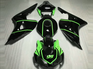 2006-2007 Nero Lucido Alta Visibilità Verde CBR1000RR Carénage Moto