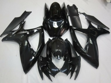 2006-2007 Noir Brillant GSXR 600-750 Carénage Moto
