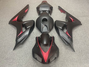 2006-2007 Noir Mat & Rouge CBR1000RR Carénage Moto