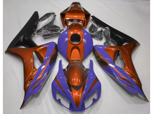 2006-2007 Orange Brillant & Bleu Foncé CBR1000RR Carénage Moto 2006-2007 Orange Brillant & Bleu Foncé CBR1000RR Carénage Moto