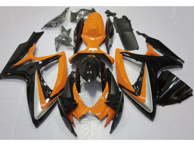 2006-2007 Orange Brillant Débadgé GSXR 600-750 Carénage Moto 2006-2007 Orange Brillant Débadgé GSXR 600-750 Carénage Moto