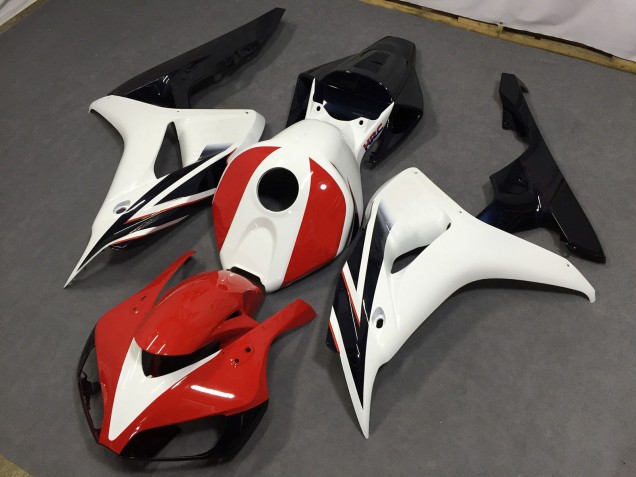 2006-2007 Rouge Brillant & Blanc CBR1000RR Carénage Moto 2006-2007 Rouge Brillant & Blanc CBR1000RR Carénage Moto