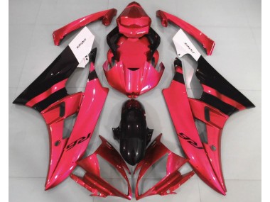 2006-2007 Rouge Brillant & Noir R6 Carénage Moto