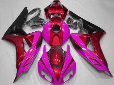 2006-2007 Rouge Brillant & Rose CBR1000RR Carénage Moto