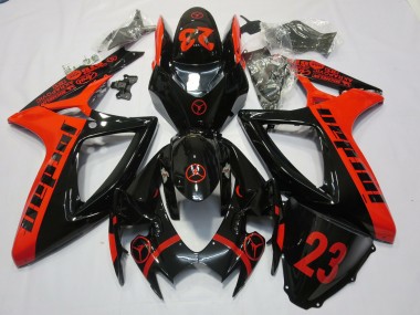 2006-2007 Rouge Jordan GSXR 600-750 Carénage Moto