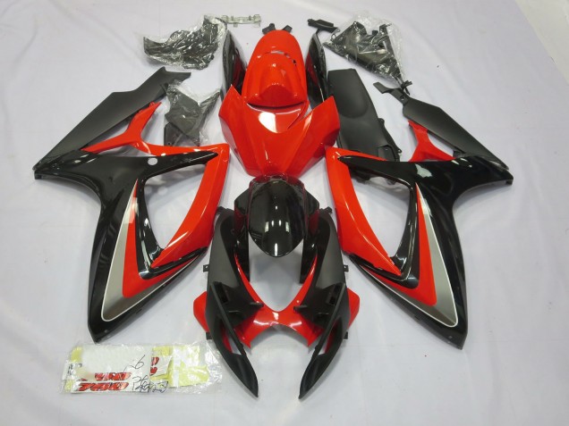 2006-2007 Rouge & Noir GSXR 600-750 Carénage Moto 2006-2007 Rouge & Noir GSXR 600-750 Carénage Moto