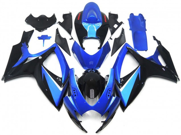 2006-2007 Spécial Bleu & Noir GSXR 600-750 Carénage Moto 2006-2007 Spécial Bleu & Noir GSXR 600-750 Carénage Moto
