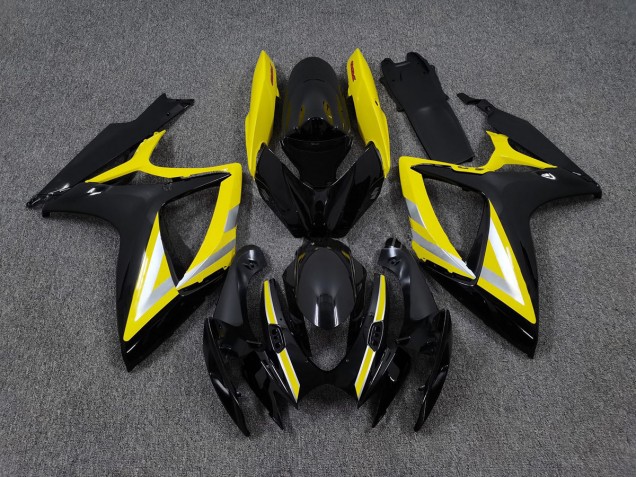 2006-2007 Style Noir & Jaune OEM GSXR 600-750 Carénage Moto 2006-2007 Style Noir & Jaune OEM GSXR 600-750 Carénage Moto