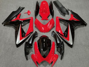 2006-2007 Style Rouge Noir OEM GSXR 600-750 Carénage Moto