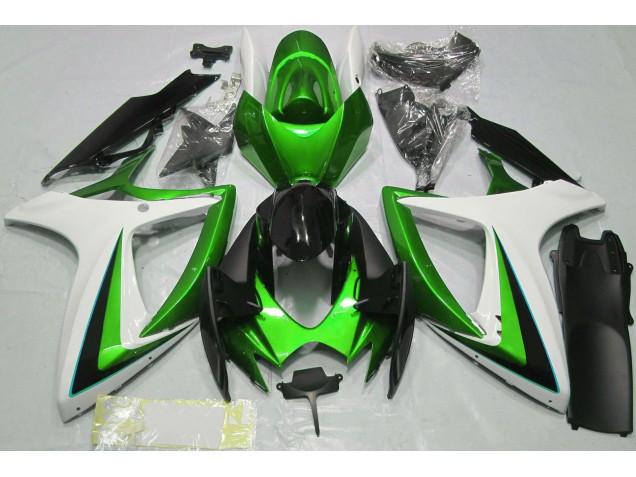 2006-2007 Vert Blanc GSXR 600-750 Carénage Moto 2006-2007 Vert Blanc GSXR 600-750 Carénage Moto