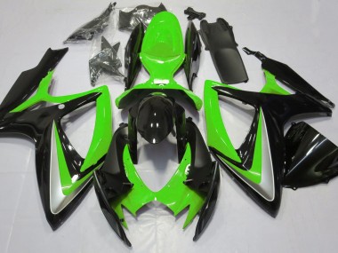 2006-2007 Vert Brillant Débadgé GSXR 600-750 Carénage Moto
