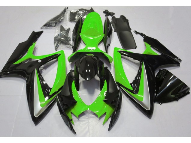 2006-2007 Vert Brillant Débadgé GSXR 600-750 Carénage Moto